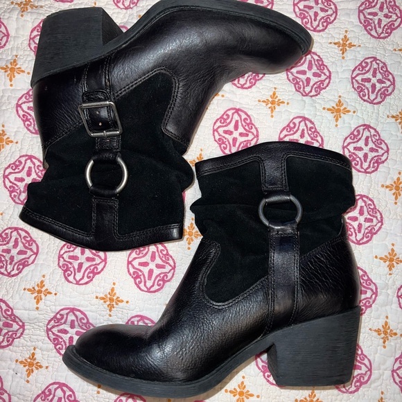 Lucky Brand leather & sude belted boots 8.5​ - Picture 2 of 14